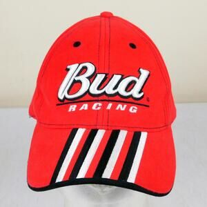 Vintage Bud Racing NASCAR Hat Adjustable Red Dale Earnhardt Jr 2002